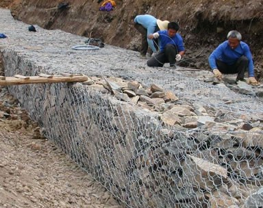 河道格賓石籠網(wǎng)安裝案例